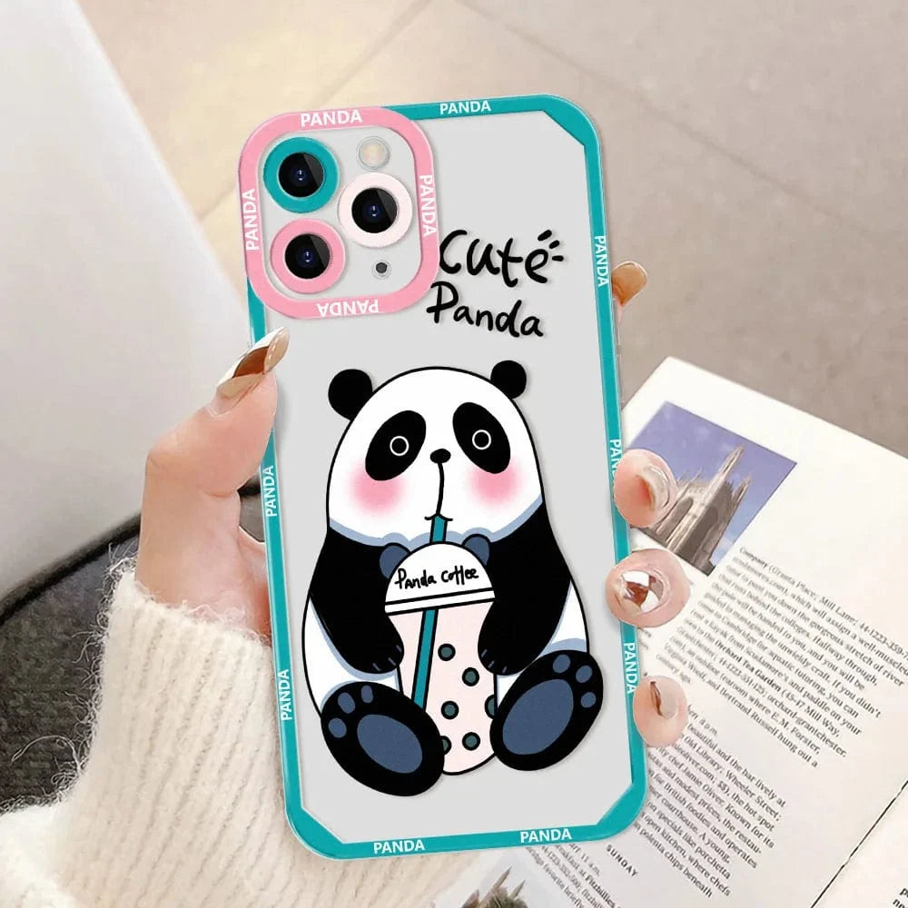 Cartoon Panda Full Body Protective iPhone Case Apple