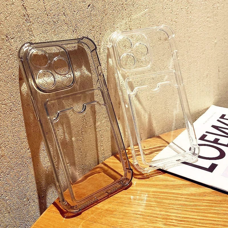 Transparent Card Slot iPhone Case Vogueen