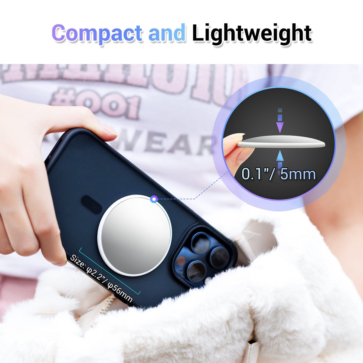 Magnetic Selfie Mirror Large 2.2'' Phone Accessory Vogueen