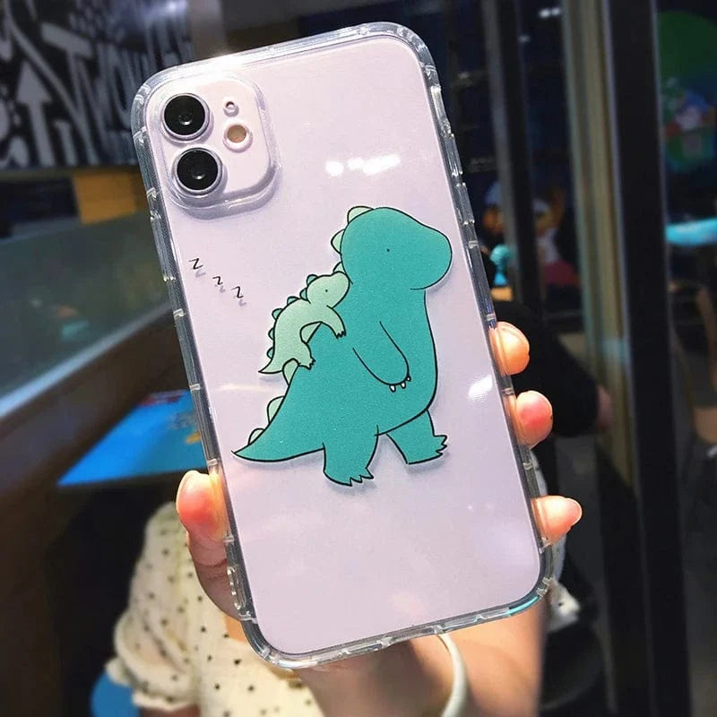 Cute Cartoon Dinosaur Soft Silicone iPhone Case