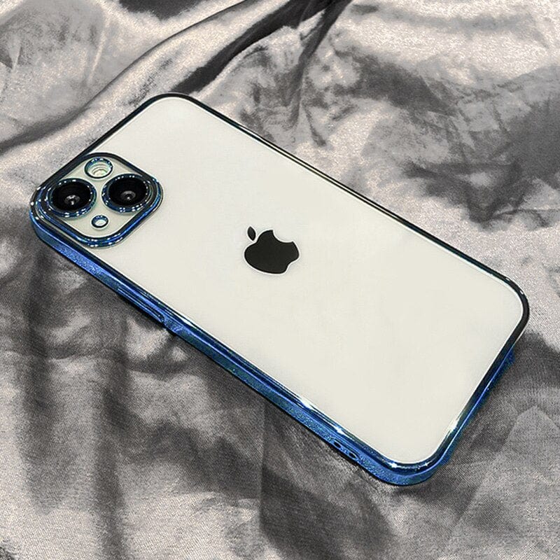 Luxury Plating Square Frame Clear iPhone Case Apple