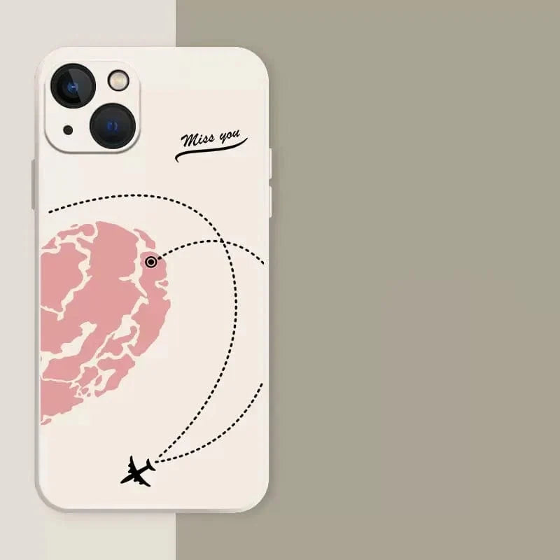 Aircraft Love Heart Couple iPhone Case Shopify Collective Vogueen