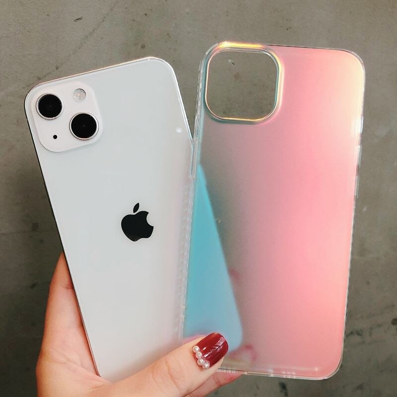 Luxury Rainbow Laser Aurora TPU Protective iPhone Case