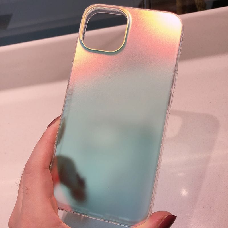 Luxury Rainbow Laser Aurora TPU Protective iPhone Case