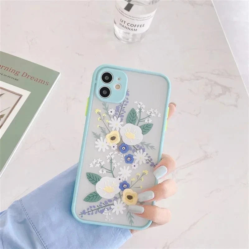 Fashion Cute Flower Full Body Protective iPhone Case
