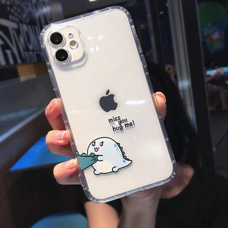 Cute Cartoon Dinosaur Soft Silicone iPhone Case