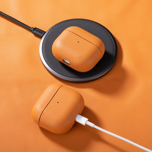 Premium Leather AirPods Case with Carabiner