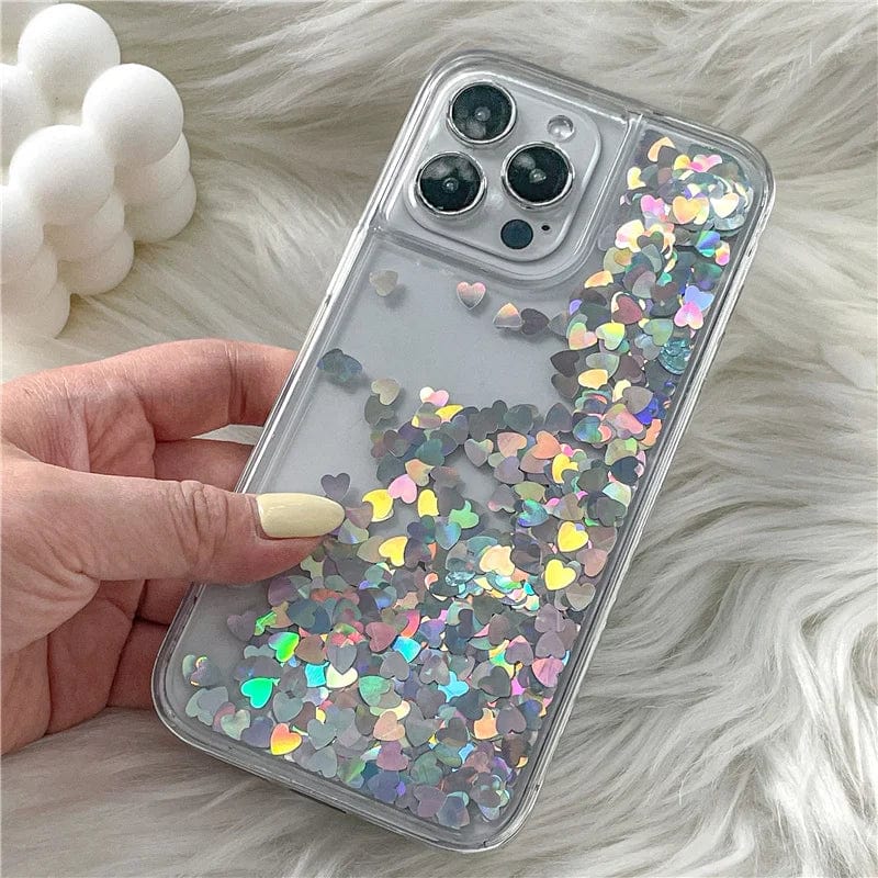 Heart Falling Rain Full Body Protective iPhone Case