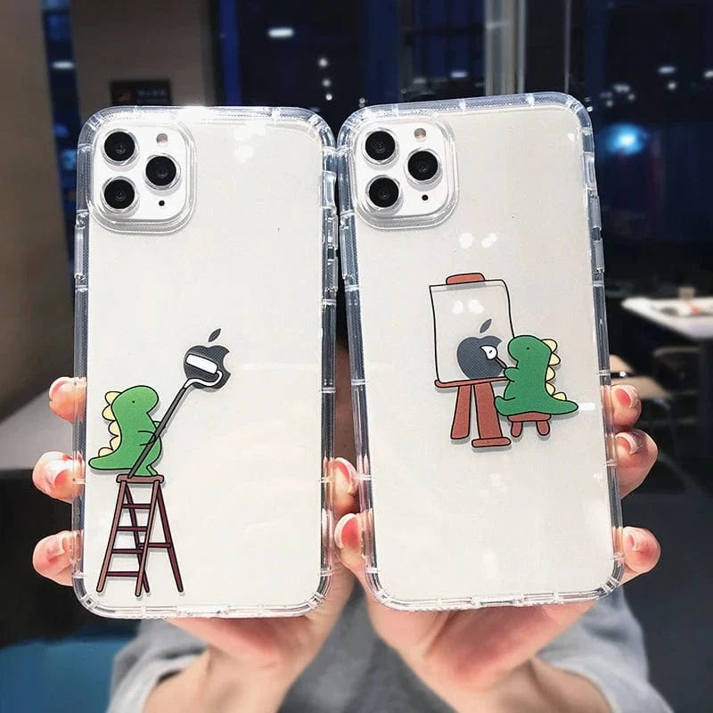 Cute Cartoon Dinosaur Soft Silicone iPhone Case