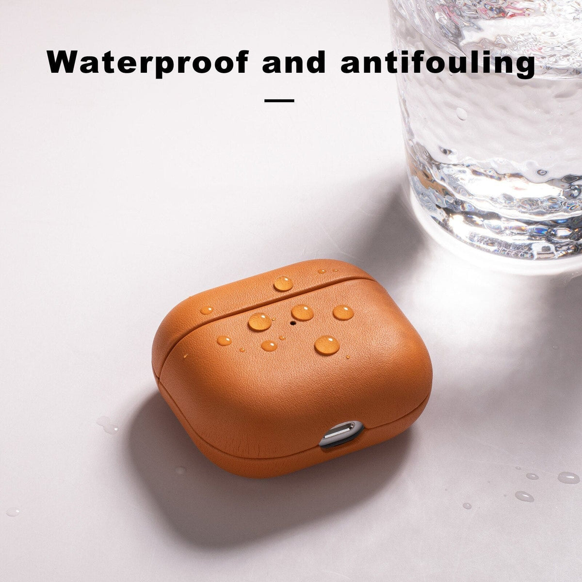 Premium Leather AirPods Case with Carabiner