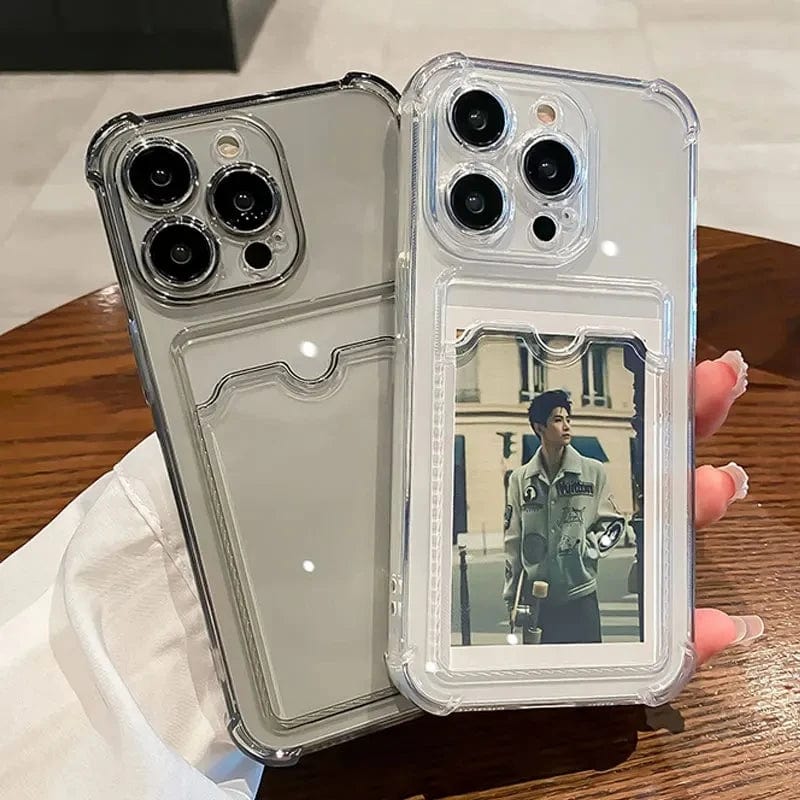 Transparent Card Slot iPhone Case Vogueen