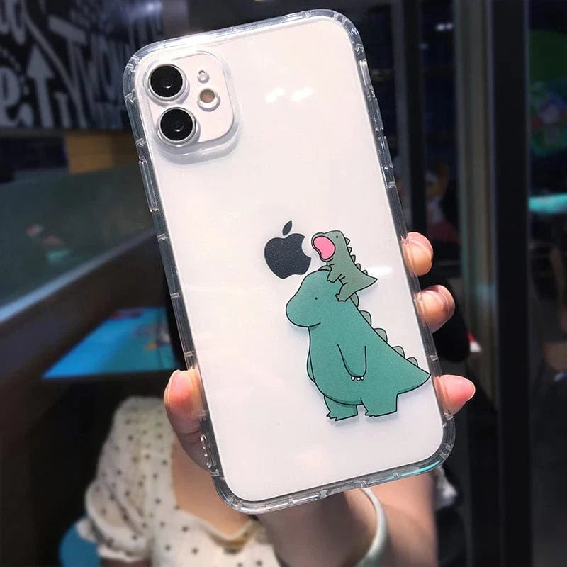 Cute Cartoon Dinosaur Soft Silicone iPhone Case