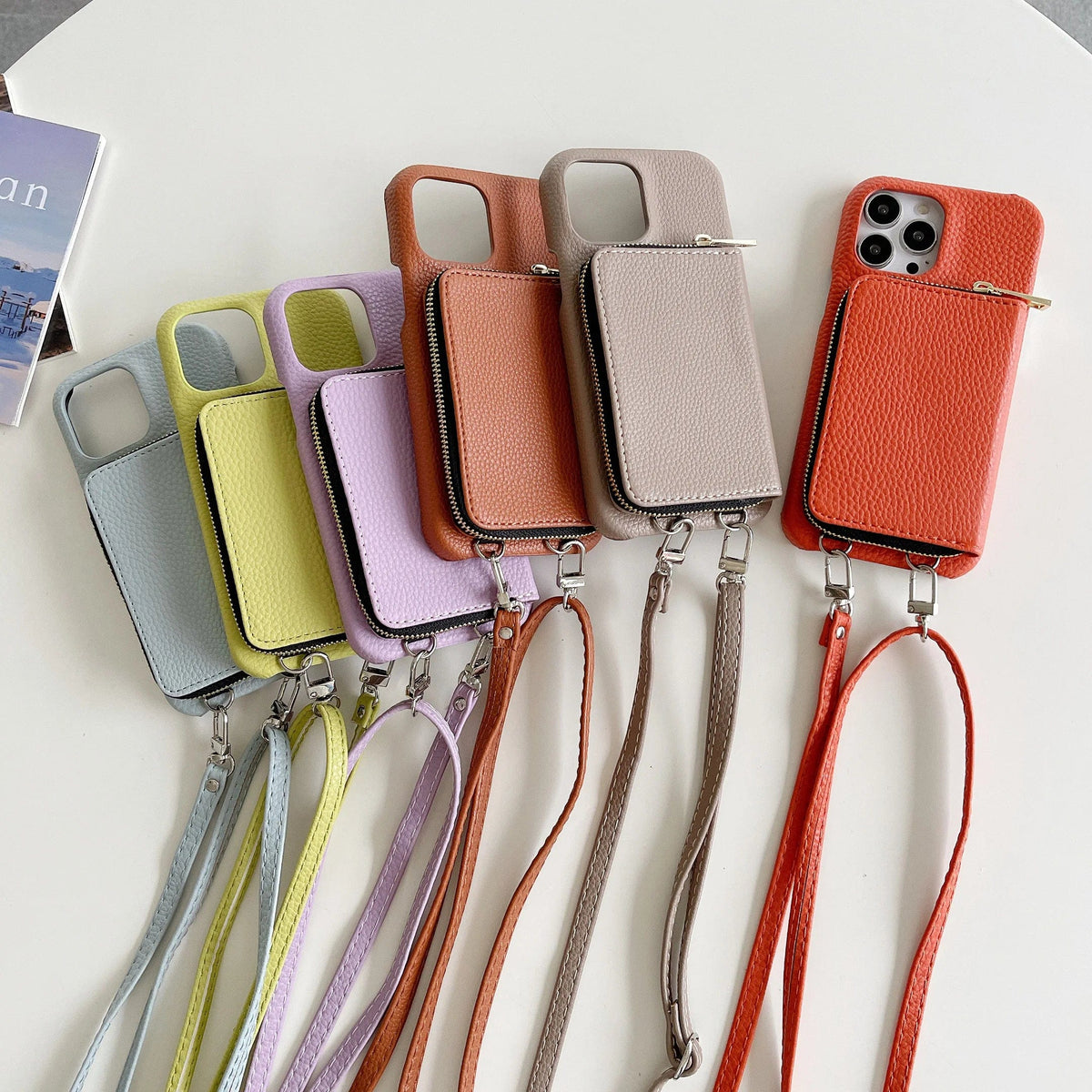 Luxury Leather Crossbody Wallet iPhone Case Vogueen