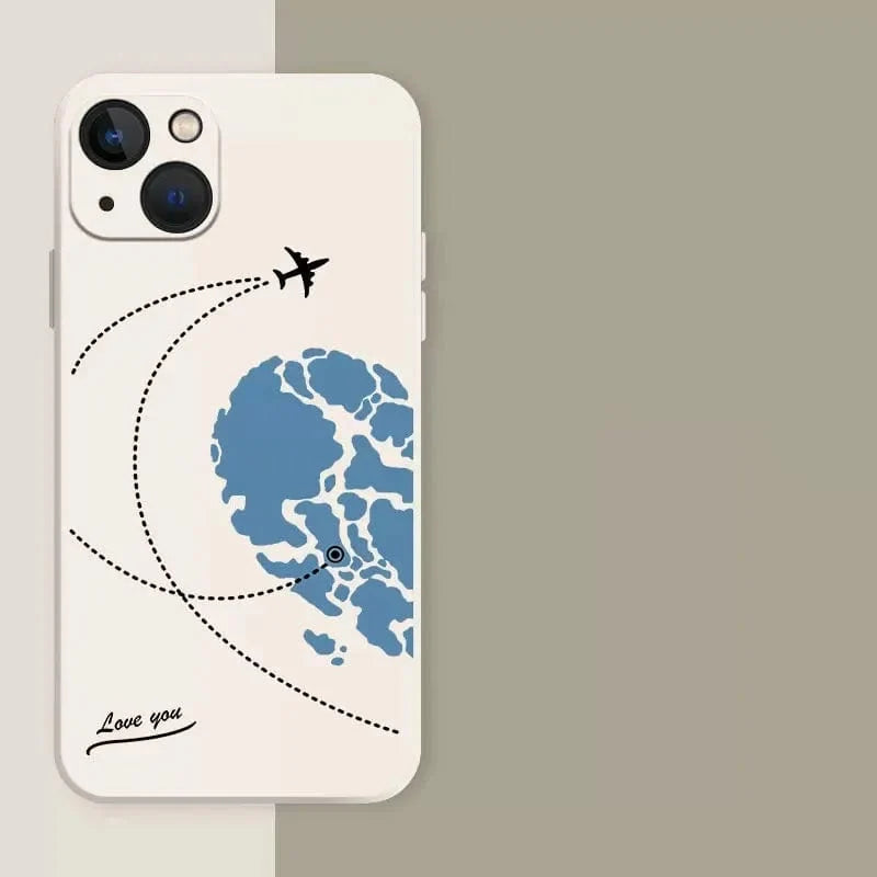 Aircraft Love Heart Couple iPhone Case Shopify Collective Vogueen