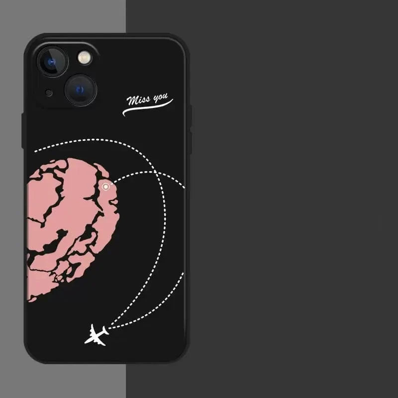 Aircraft Love Heart Couple iPhone Case Shopify Collective Vogueen
