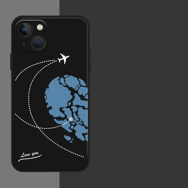 Aircraft Love Heart Couple iPhone Case Shopify Collective Vogueen