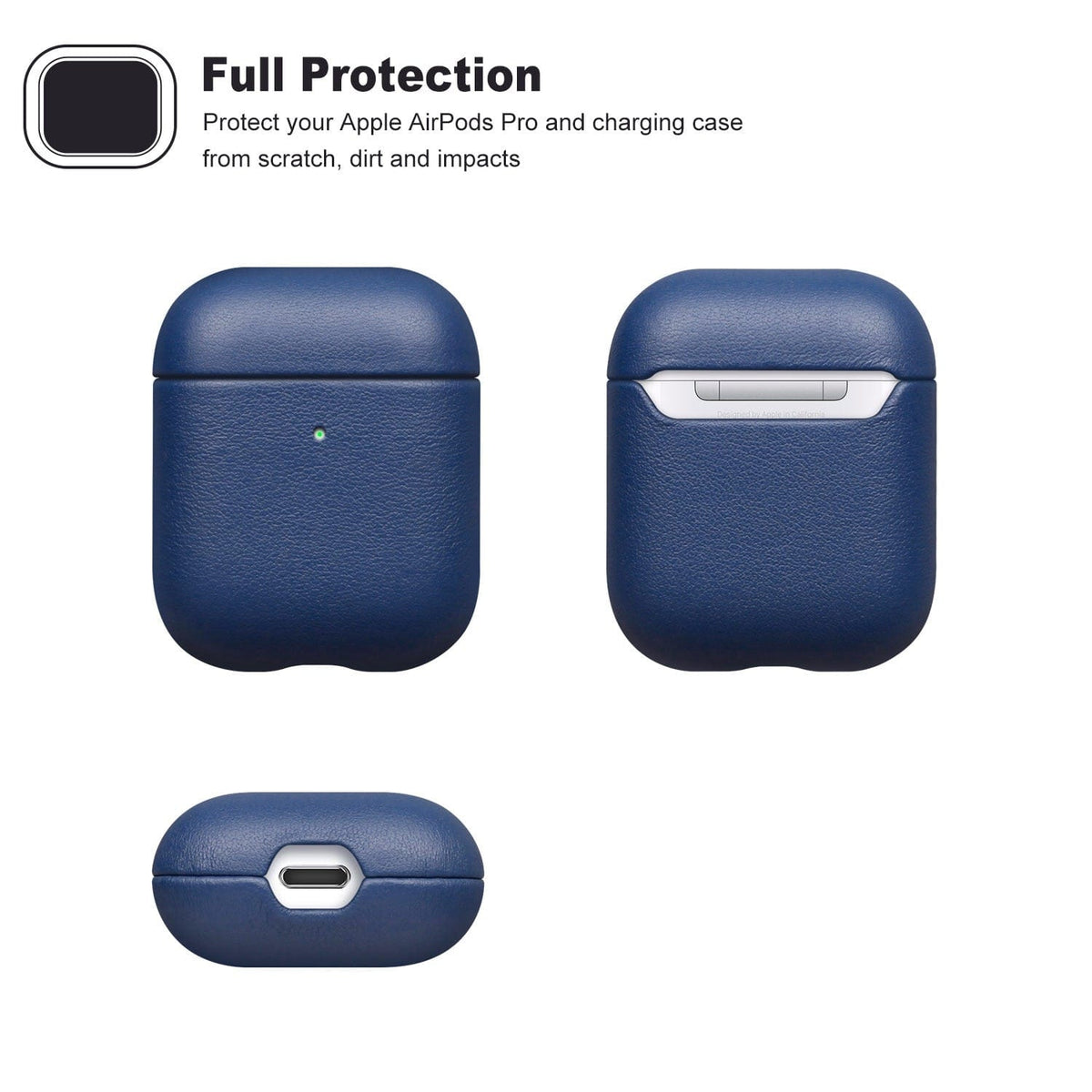 Premium Leather AirPods Case with Carabiner