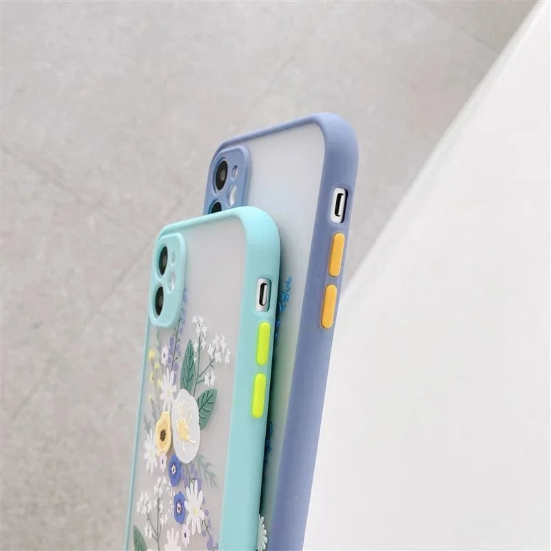 Fashion Cute Flower Full Body Protective iPhone Case