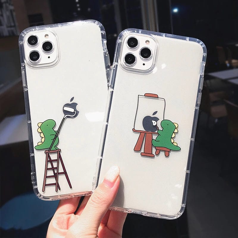Cute Cartoon Dinosaur Soft Silicone iPhone Case