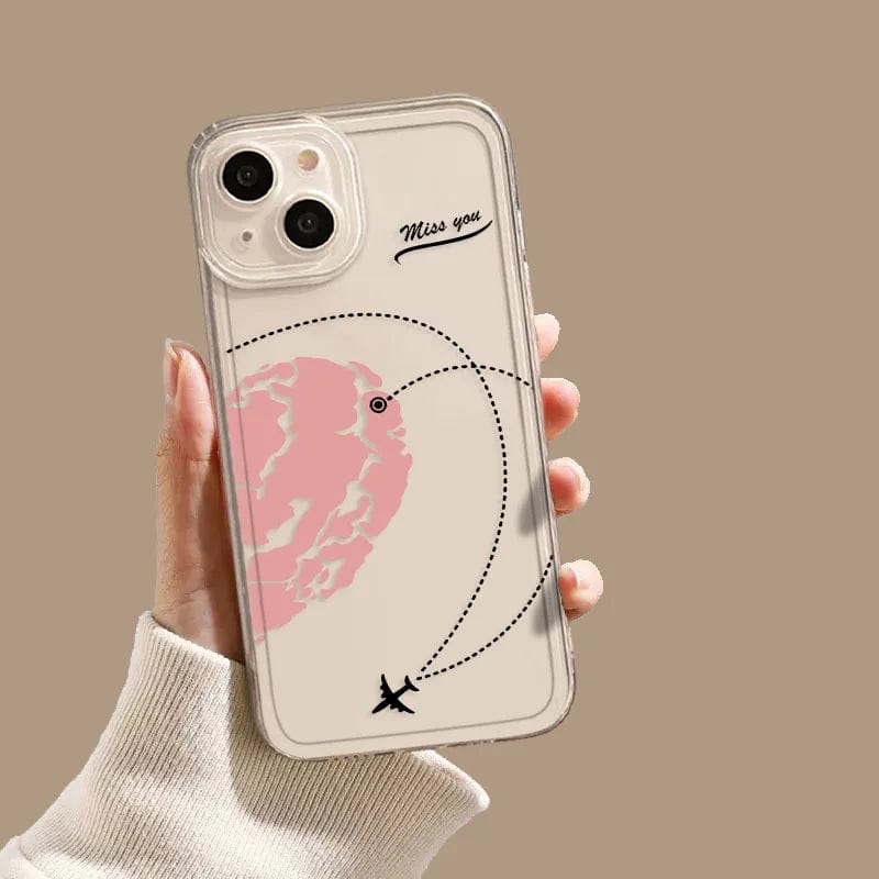 Aircraft Love Heart Couple iPhone Case Shopify Collective Vogueen