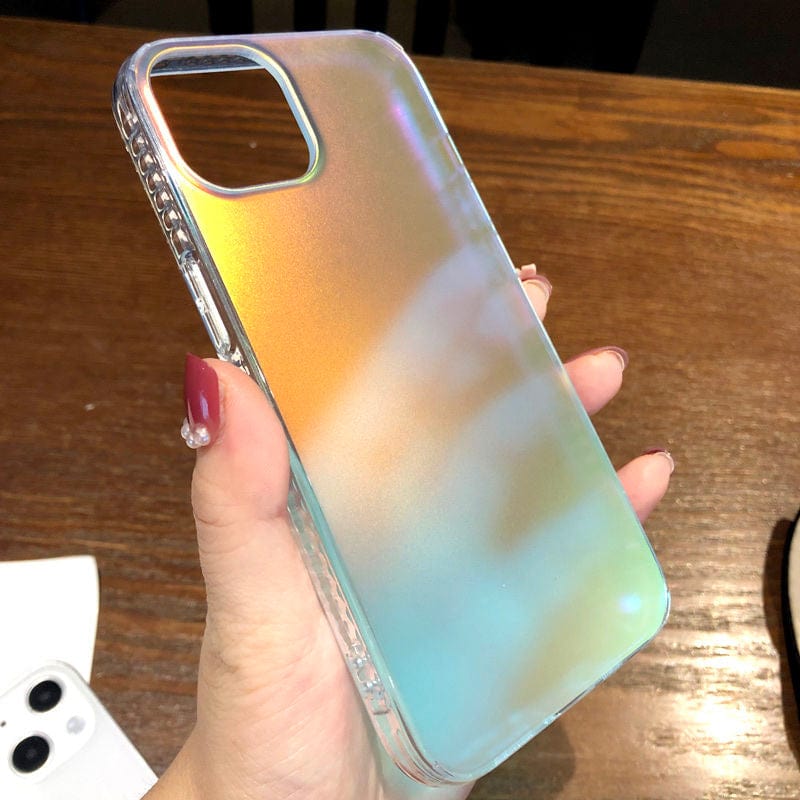 Luxury Rainbow Laser Aurora TPU Protective iPhone Case