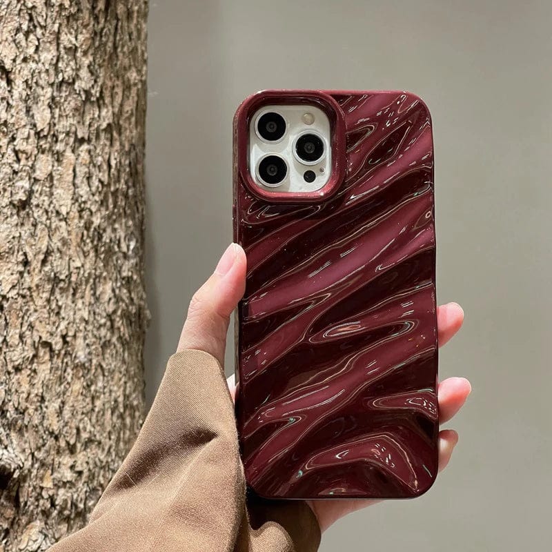 RuffleWave Satin iPhone Case