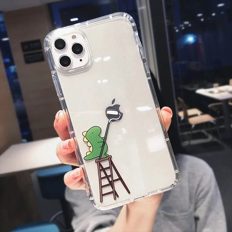 Cute Cartoon Dinosaur Soft Silicone iPhone Case