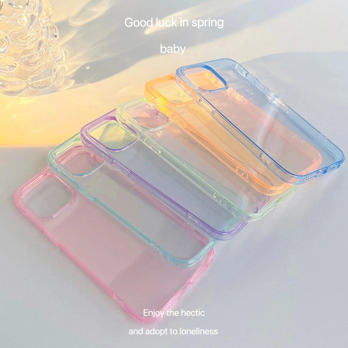 Clear Candy Color Full Body Protective iPhone Case