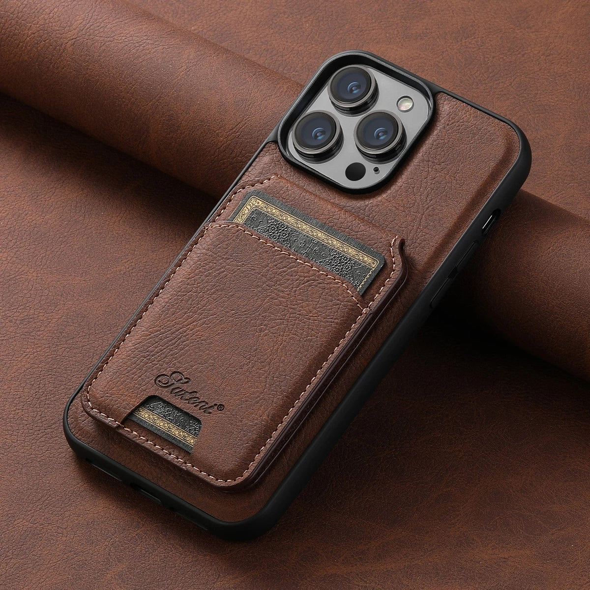 Leather Magnetic Wallet iPhone Case Vogueen
