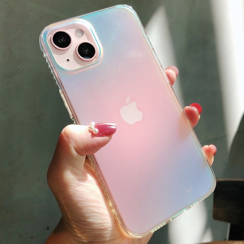 Luxury Rainbow Laser Aurora TPU Protective iPhone Case