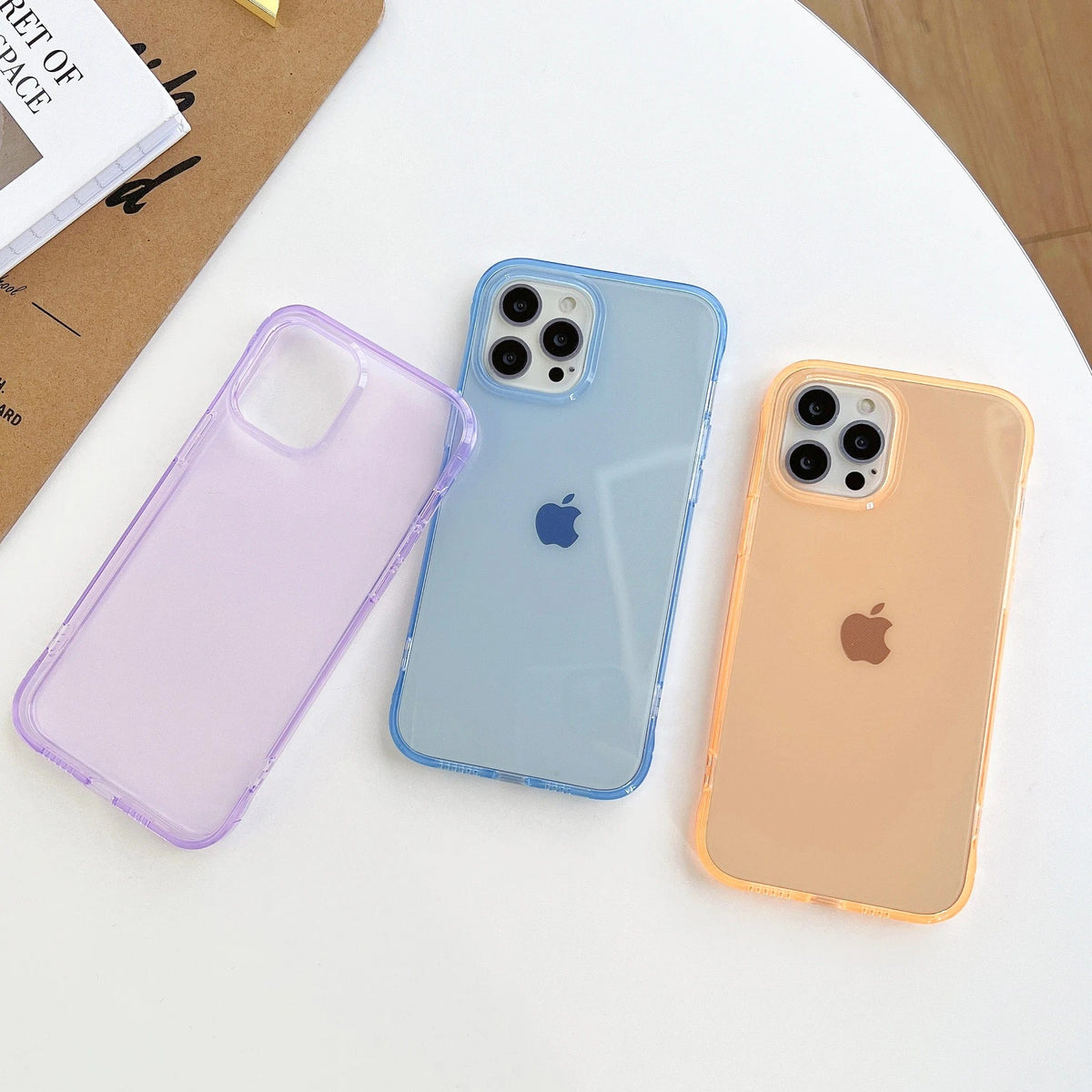 Clear Candy Color Full Body Protective iPhone Case