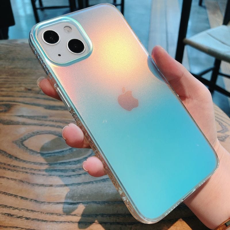 Luxury Rainbow Laser Aurora TPU Protective iPhone Case