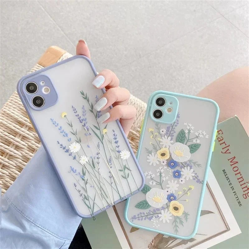 Fashion Cute Flower Full Body Protective iPhone Case
