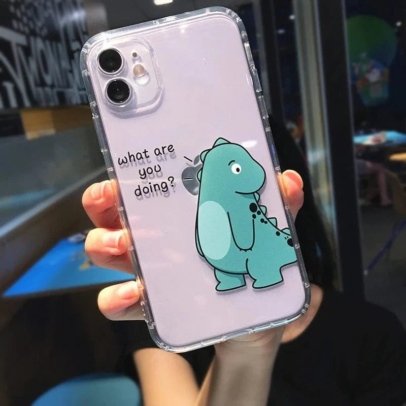 Cute Cartoon Dinosaur Soft Silicone iPhone Case