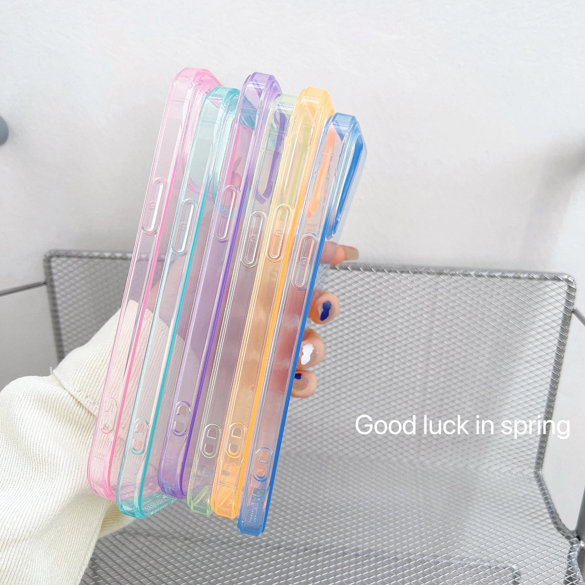 Clear Candy Color Full Body Protective iPhone Case