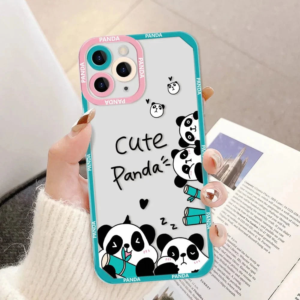 Cartoon Panda Full Body Protective iPhone Case Apple