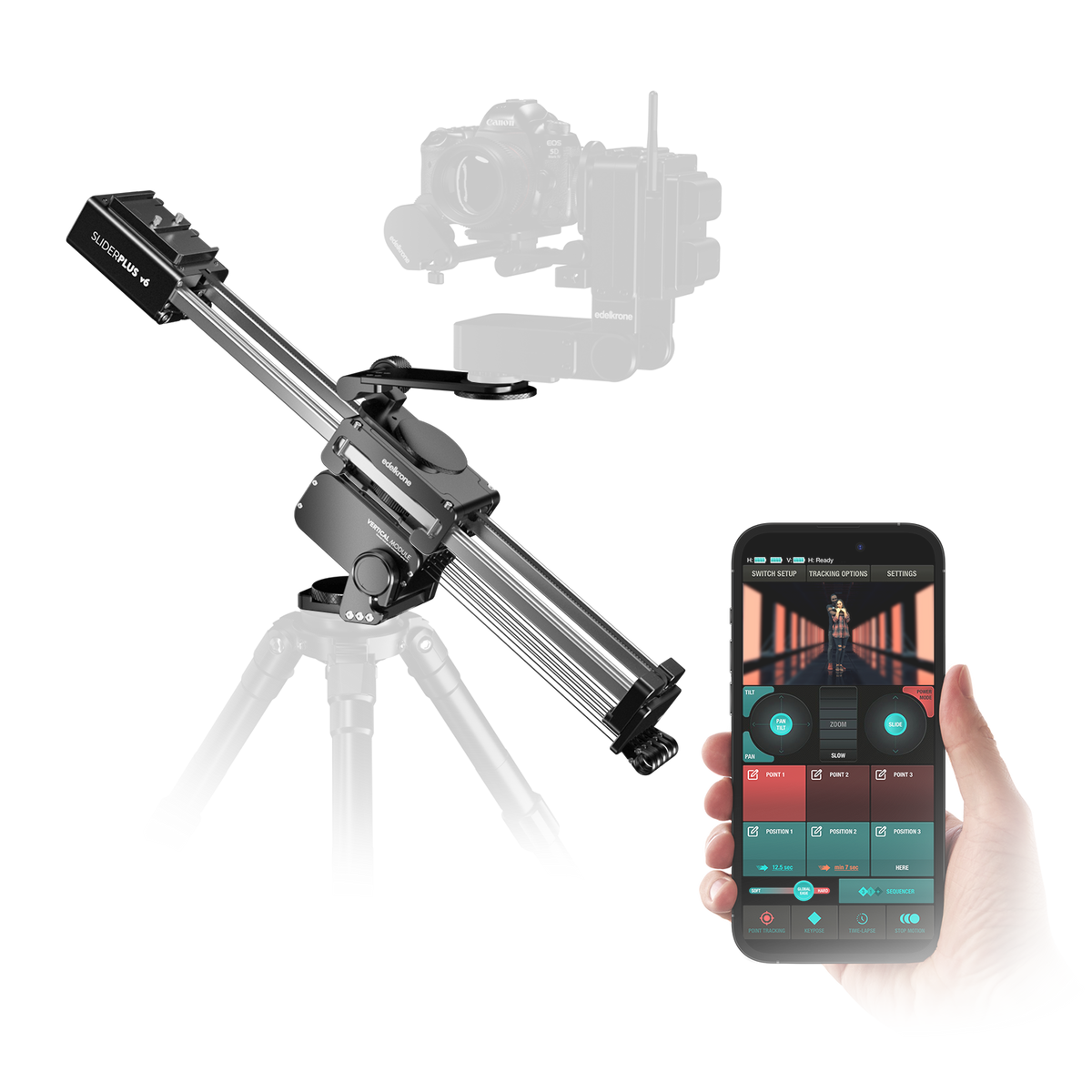 Motorized Double-Distance Camera Slider SliderPLUS v6 edelkrone