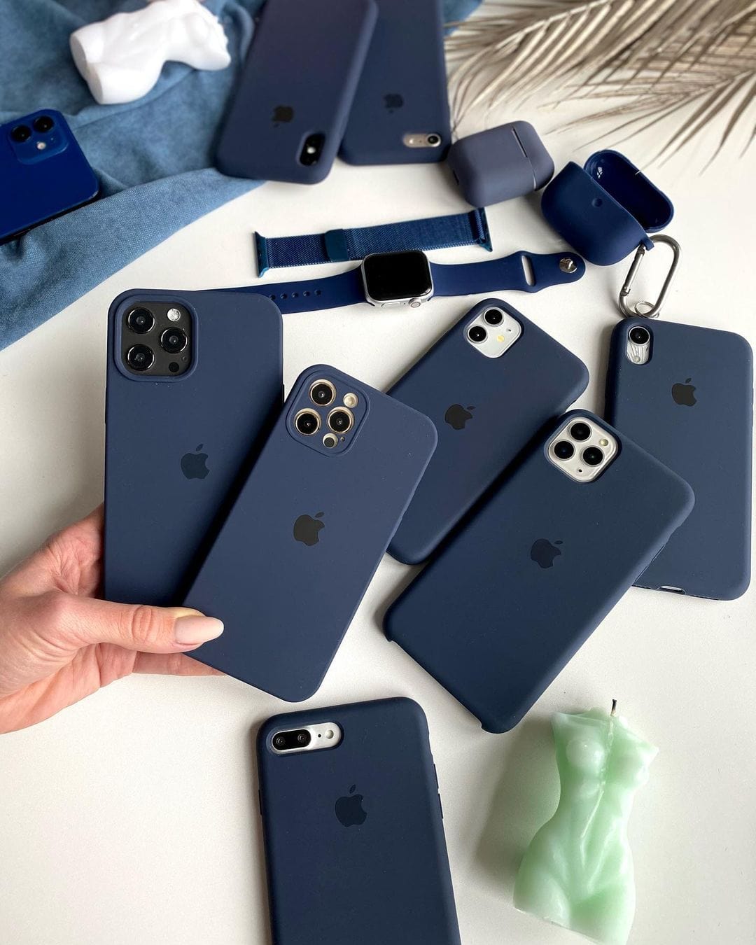 iPhone Camera Protection Midnight Blue Silicone Case Apple