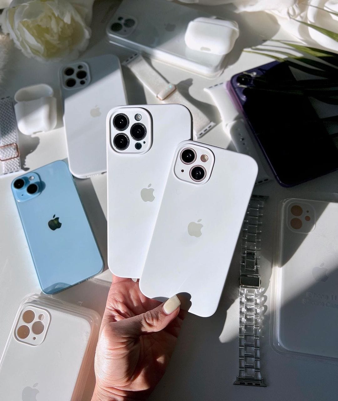 iPhone Camera Protection White Silicone Case Apple