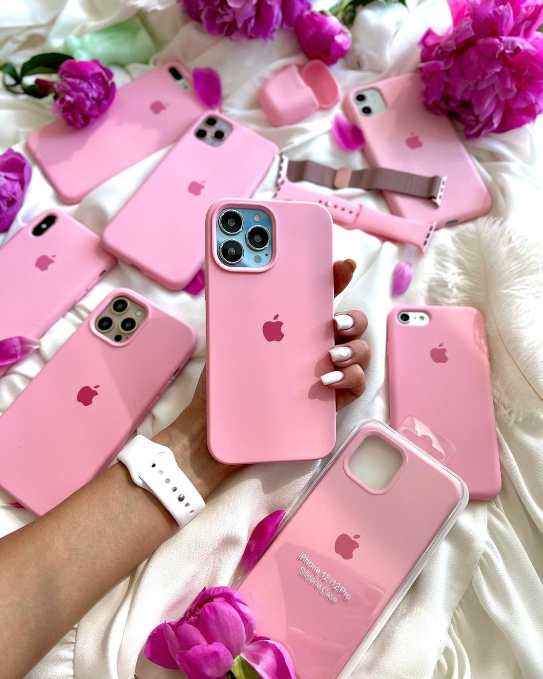 iPhone Candy Pink Silicone Case Protective Phone Cover Apple