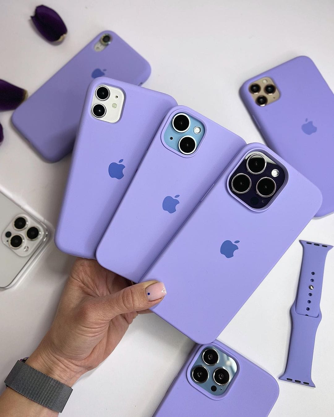 iPhone Silicone Lilac Protective Phone Case Apple