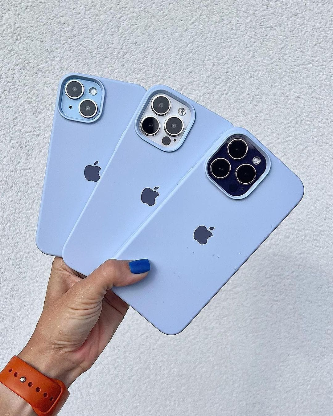 iPhone Silicone Case Sky Blue Full Body Protective Phone Back Cover Apple