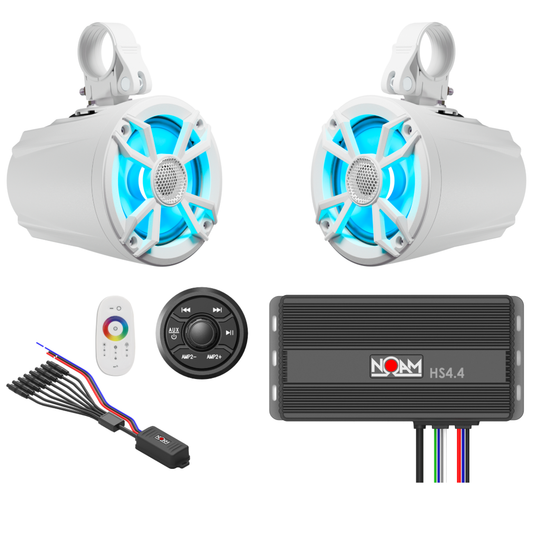 Marine Mounts Kit with 2.25-2.75 Inch Round Bar Clamps NUTV5 W