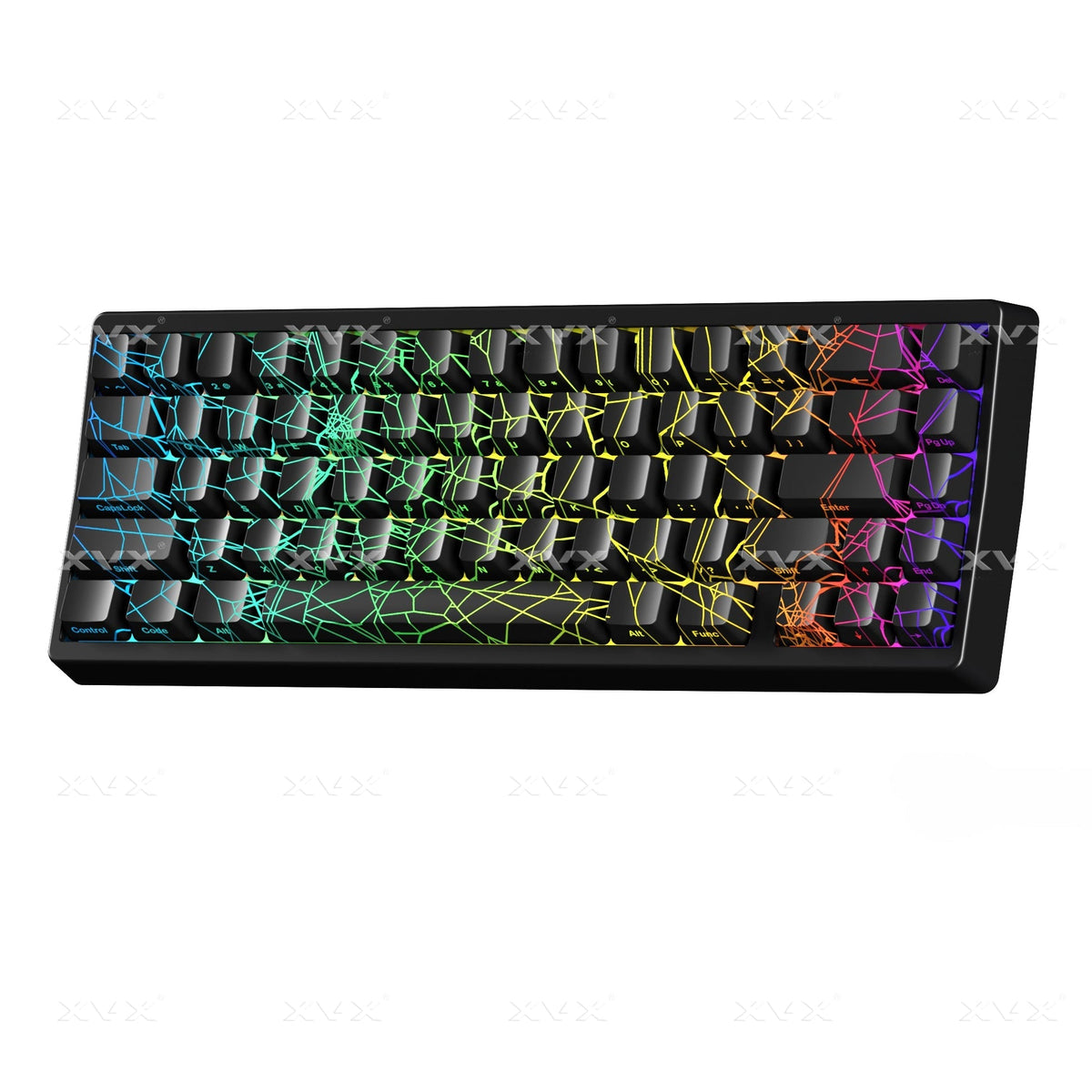 XVX JadeStone Stellar White Tri-Mode RGB Mechanical Keyboard 67 Keys