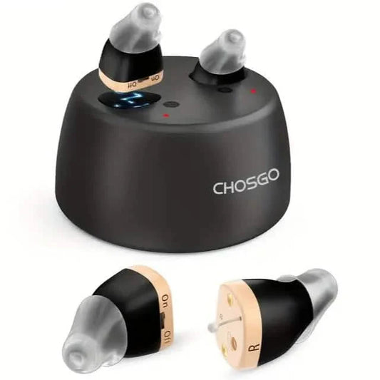 Invisible Rechargeable Hearing Aids with Noise Reduction and Volume Control