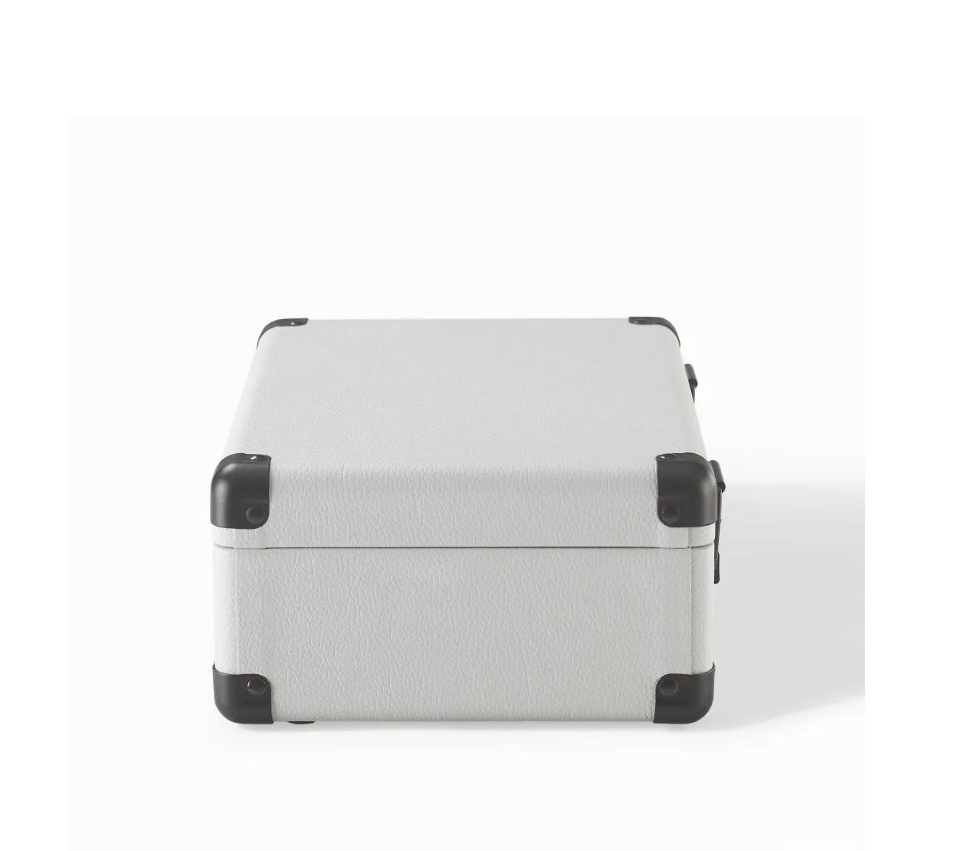 Crosley CR3505DP Cruiser Portable CD Player Retro Bluetooth Speakers, White Farmhouse -NEW