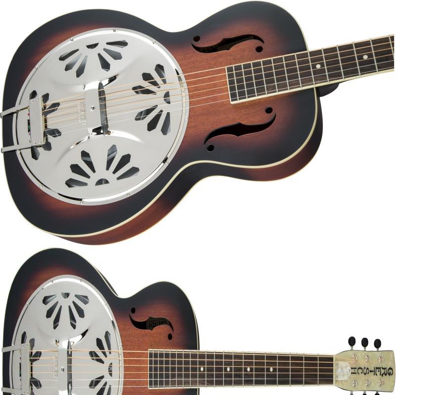 Gretsch G9220 Bobtail Round-neck Mahogany Body Resonator - 2-color Sunburst, Padauk Fingerboard -NEW