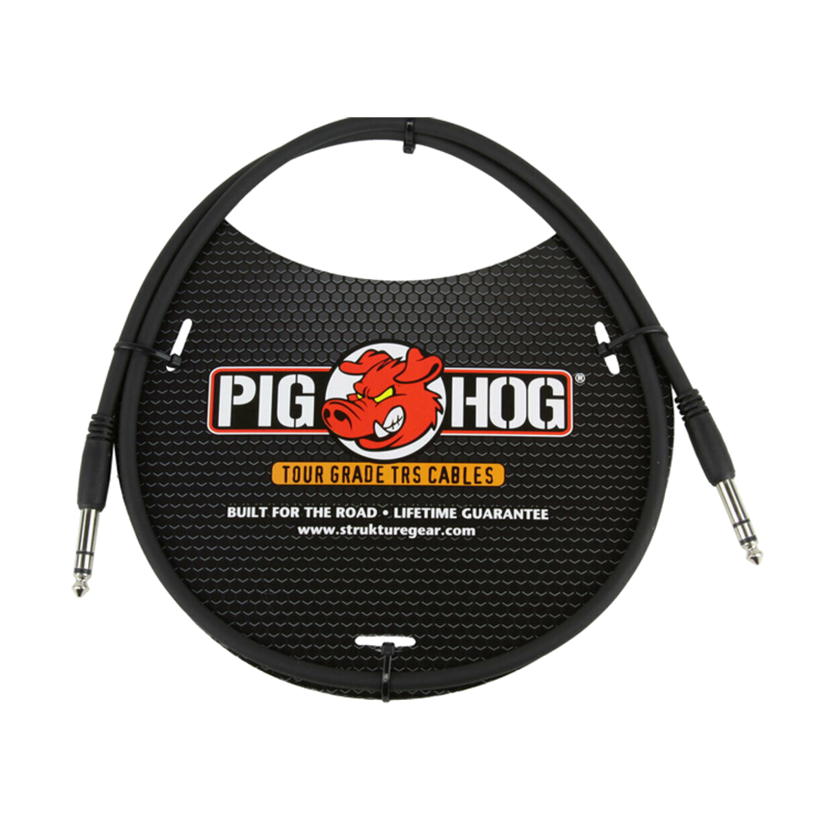 New - Pig Hog 8mm 3 Foot FT 1/4" TRS Balanced Stereo to 1/4" TRS Cable Plug PTRS03