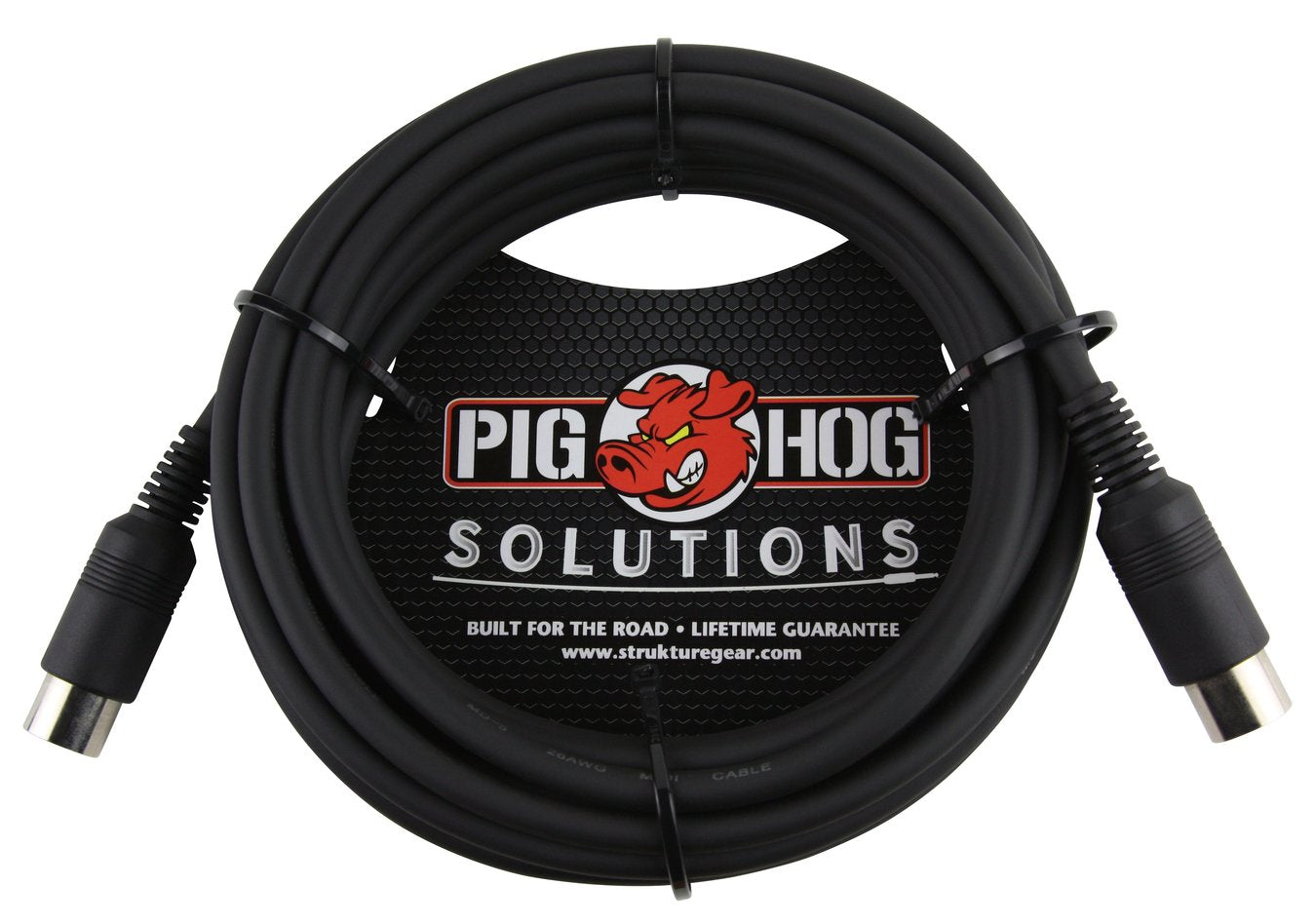 6 Pack Pig Hog Solutions PMID15 - 15ft MIDI Cable Black Instrument Interface - New