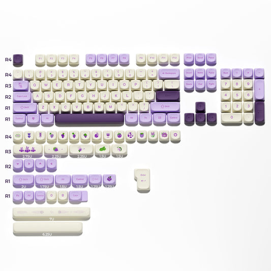 XVX Purple Grapes MOA Profile PBT Keycap Set